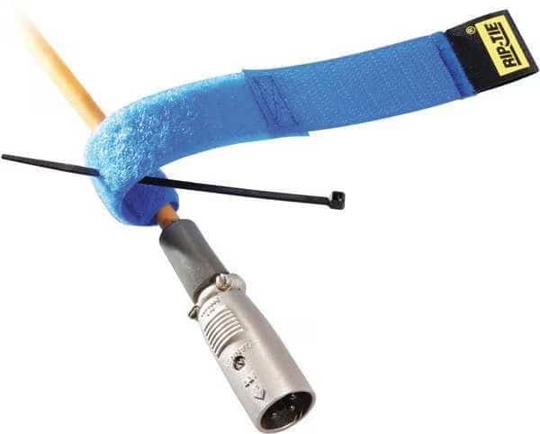 9" L Wrap Hook-&-Loop Cable Tie White PK 10, Rip-Tie, Mfr#: H-09-010-W