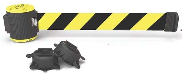 Magnetic Belt Barrier, 30ftL, Yellow/Black