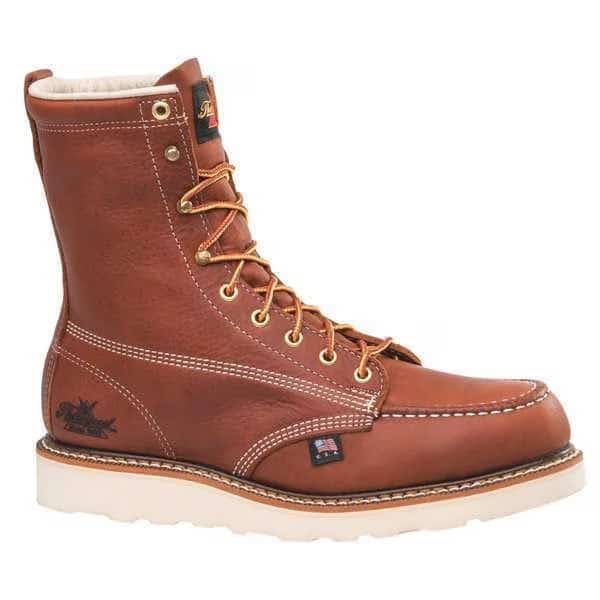 Men's 8-Inch Work Boot, 10 1/2 D, Steel Toe, 8 in H, Light Brown, 8044208