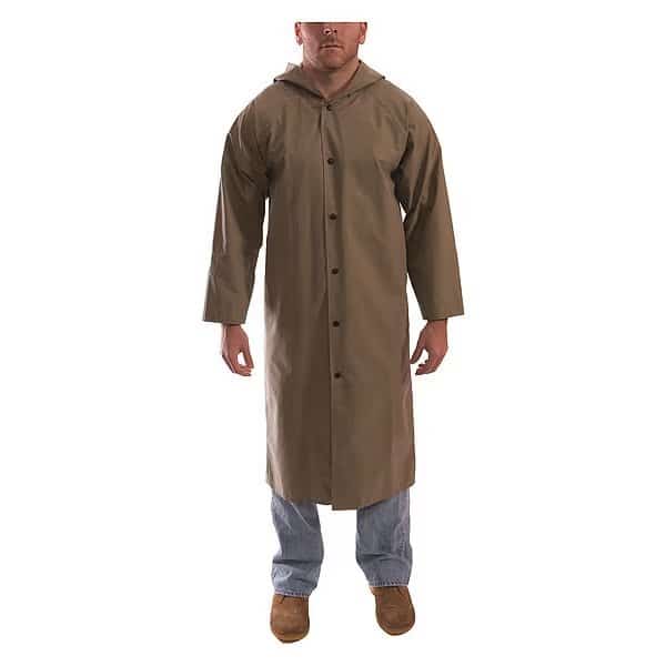 Magnaprene Flame Resistant Rain Coat, Tan, L, TINGLEY, Mfr# C12148