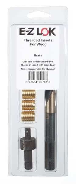 Thread Repair Kit, Knife Thread Inserts, #8-32, Plain Brass, 10 Inserts