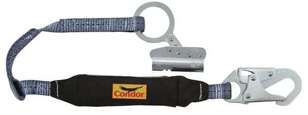 Rope Grab with Lanyard, Steel, Blue/Black