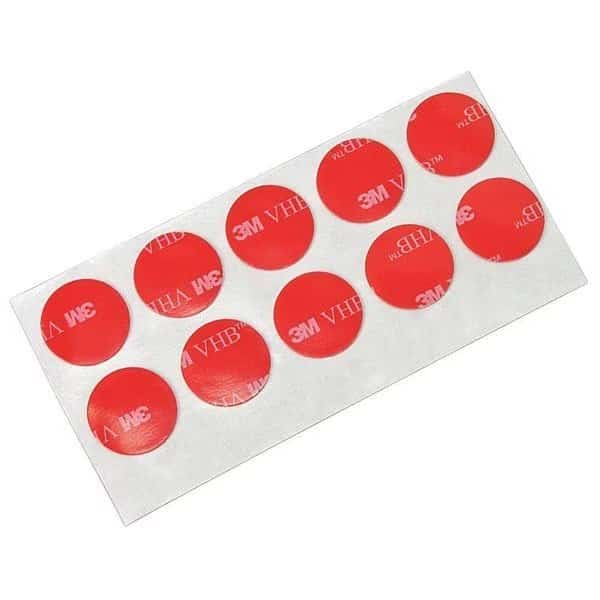 3M 4910 VHB Tape 1" circle, Clear, 40 mil, 250PK, 3M, Mfr#: 4910