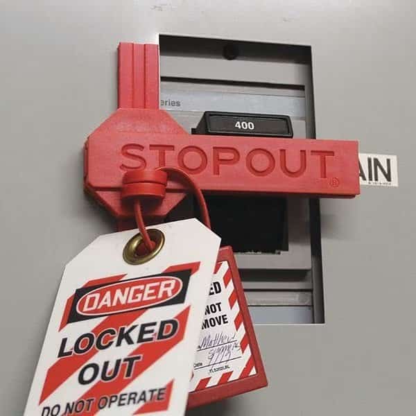 Circuit Breaker Lockout,Red,5" W, Mfr#: KDD280, STOPOUT