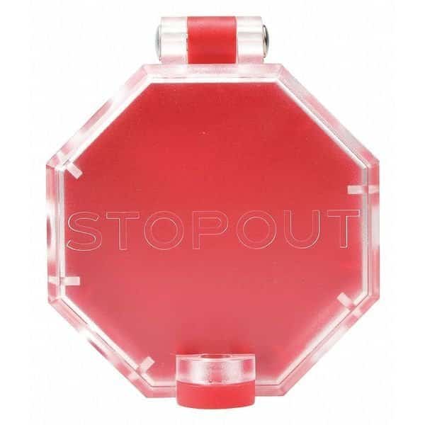 Pneumatic Lockout, Red, 3-1/4"Wx1-7/8"H