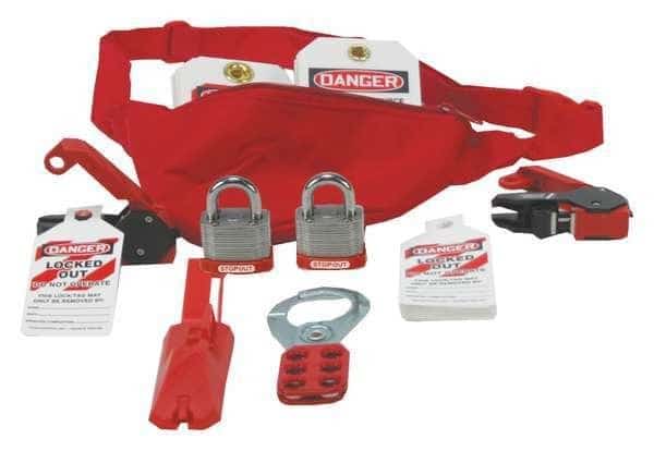 Lockout/Tagout Kit,Red,Nylon,Pouch Case, Mfr#: KSK115, STOPOUT
