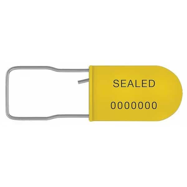 Seals, Yellow, Plastic, PK50