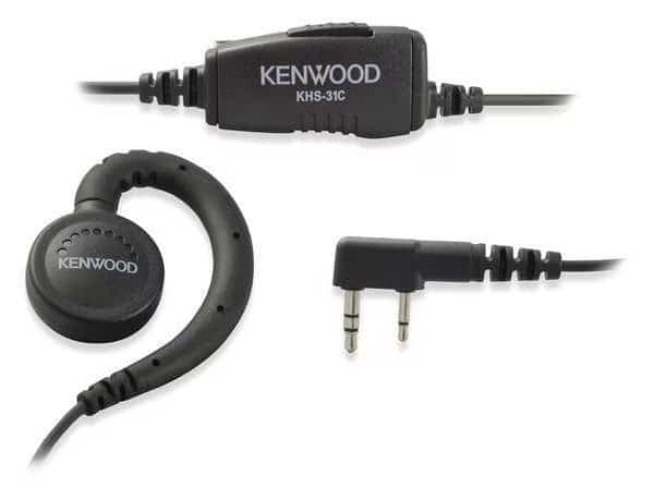 Ear Loop Earpiece, Plstc/Metal, 38inL Cord