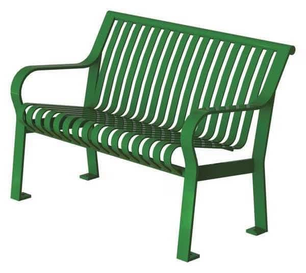 Outdoor Bench,48 in. L,27-1/2 in. W,Grn, Mfr#: CRB-4-VS-LEX, THOMAS STEELE