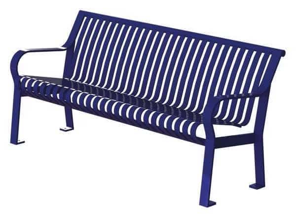 Outdoor Bench,71 in. L,27-1/2 in. W,Blue, Mfr#: CRB-6-VS-MBL, THOMAS STEELE