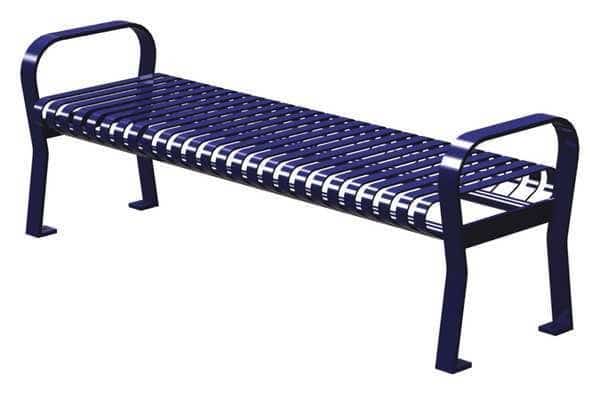 Outdoor Bench,71 in. L,20 in. W,Blue, Mfr#: CRF-6-VS-MBL, THOMAS STEELE