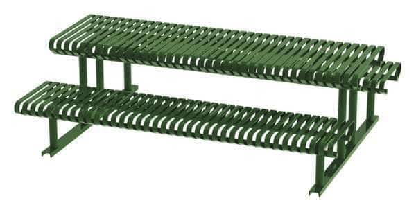 Picnic Table,Green,94 in. D,77-1/2 in. W, Mfr#: CRTP-8S-FS-LEX, THOMAS STEELE