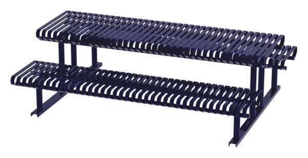 Picnic Table,Blue,94 in. D,30 in. H, Mfr#: CRTP-8S-FS-MBL, THOMAS STEELE