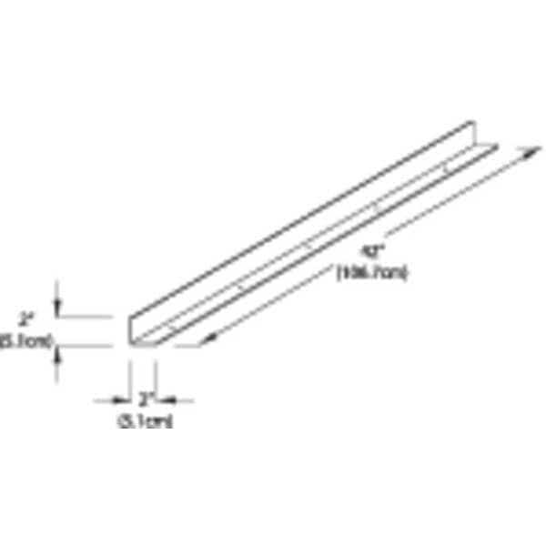 Retaining Lip,Steel,42" W,2" D, Mfr#: GRPSLA42, INSTOCK