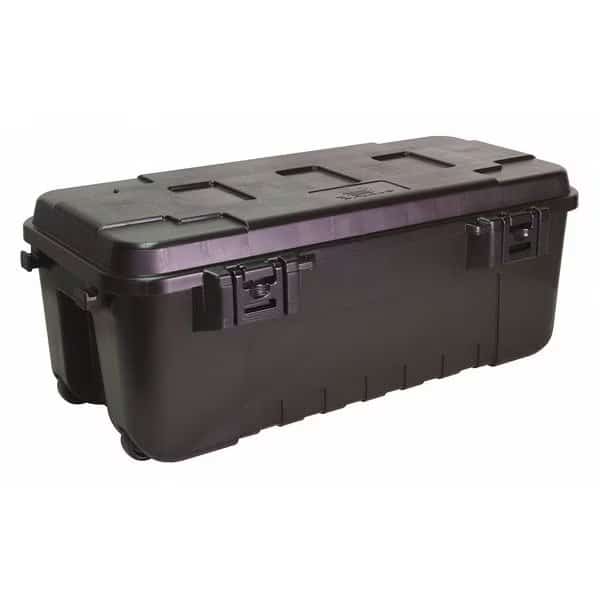 Storage Trunk, 27 gal, 37-3/4 in L, 18-1/4 in W, 14 in H, Black, Plastic