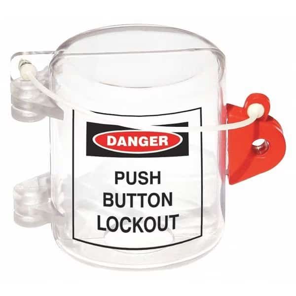 Push Button Lockout, Clear, 1/4 in.