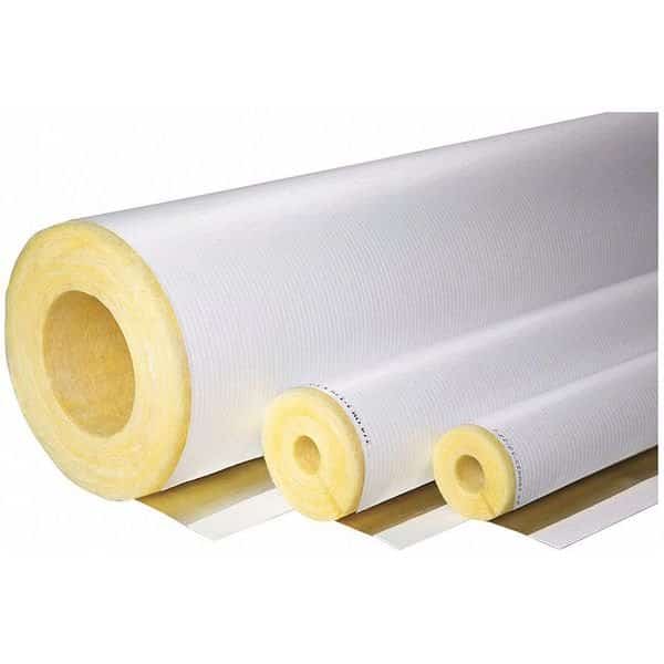 Pipe Insulation, 1-3/8" OD, 3 ft. L, Fiberglass, 1/2 in Wall