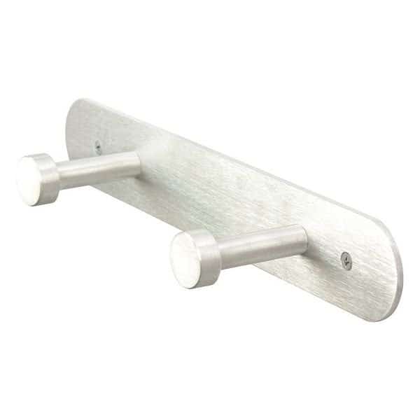 Coat Rack, Silver, 2-3/4 in. D, 12 in. W