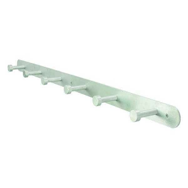 Coat Rack, Silver, 2-3/4 in. D, 36 in. W