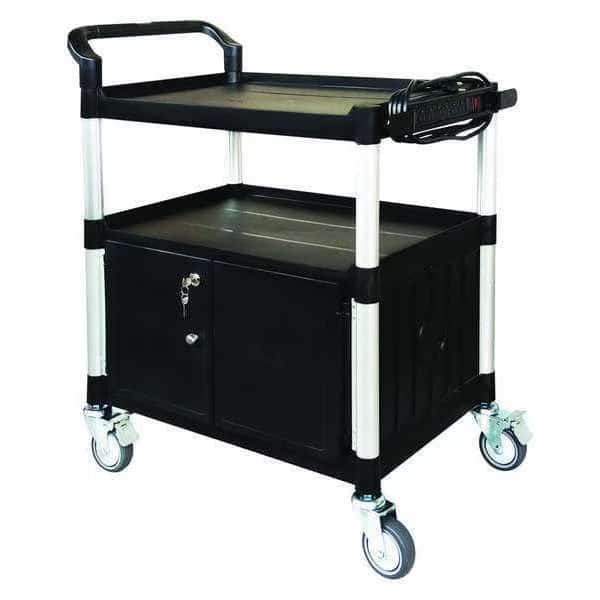 Cart with Cabinet,37-3/16 in. H,Black, Mfr#: 45NP02, EnjoyTool select