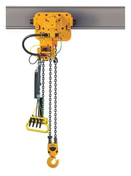 Air Chain Hoist, Powered Trolley, 1000 lb.