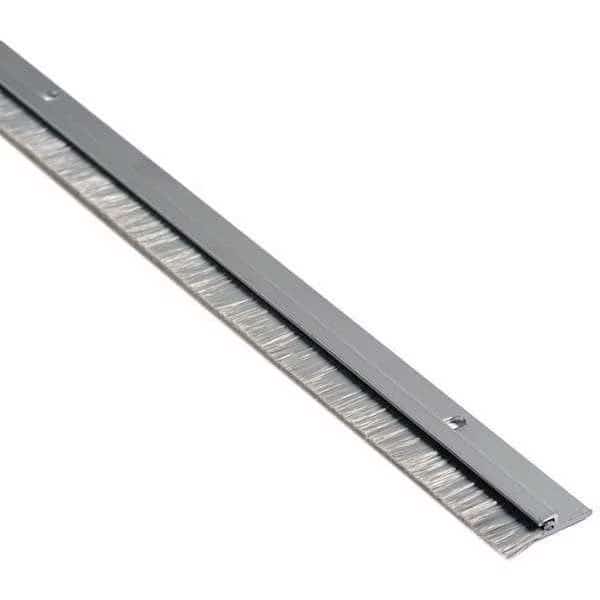 Door Sweep, 3 ft., A. Aluminum, Nylon Brush