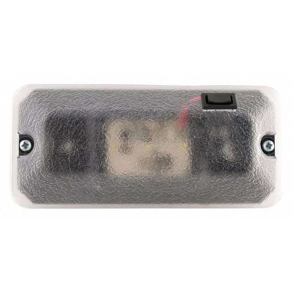 Dome Lamp, White, 2-63/64in L, 3-Way Switch, J.W. SPEAKER, Mfr# 411