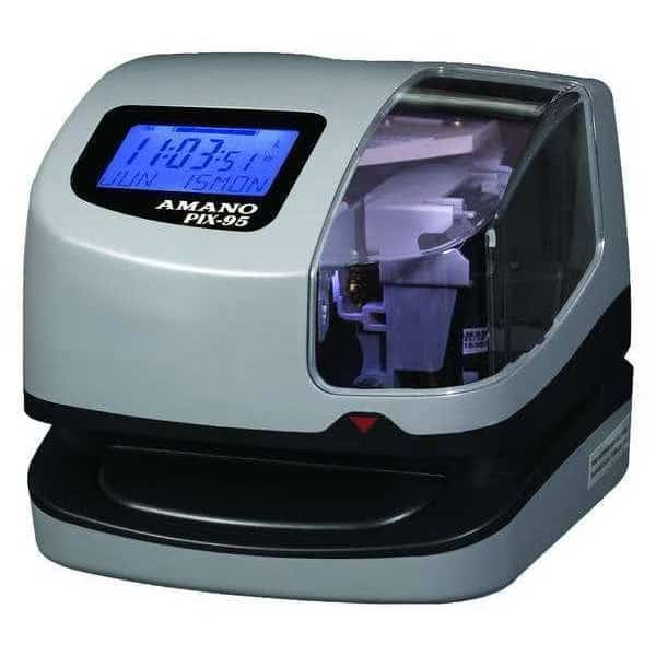 Time Clock, LCD, 6-11/16 in.W, 6-7/64 in.H
