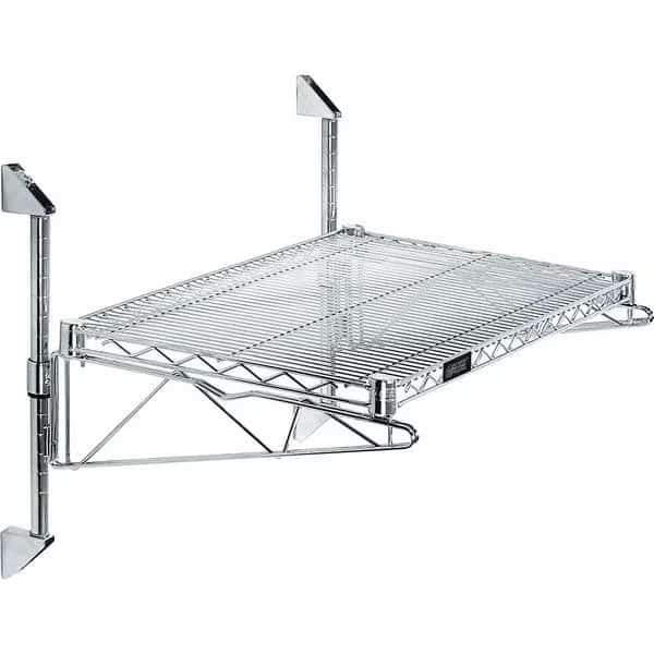 Stainless Steel Wire Wall Shelf, 18"D x 36"W x 14"H, Silver