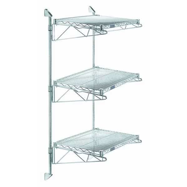 Stainless Steel Wire Wall Shelving, 14"D x 36"W x 54"H, Silver, EnjoyTool Select, Mfr#: GACB14-54-1436S