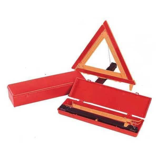 Triangle Safety Kit, Includes Warning Triangle, Red Carrying Case, Orange Triangle Color