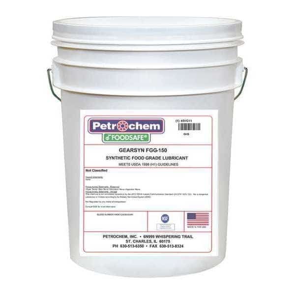 Lubricant, 5 gal., Pail, Synthetic Oil, Colorless