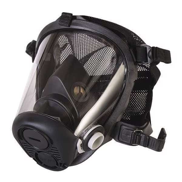 Full Face Respirator, RU6500, Not Rated, Threaded, Size L , Cartridges Included0
