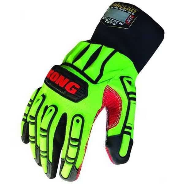 Medium Green Neoprene Slip-On Cuff Impact Gloves