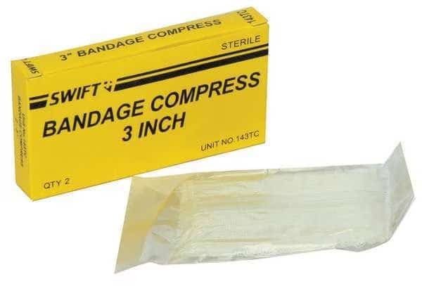 Gauze Compress, Sterile, No, Cotton, PK2