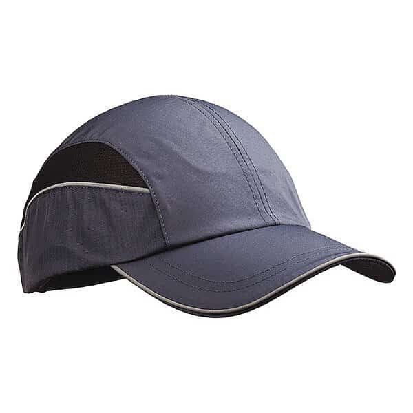 Bump Cap, Long Brim Baseball, Inner ABS Polymer, Outer Nylon, Hook-and-Loop Suspension, Navy