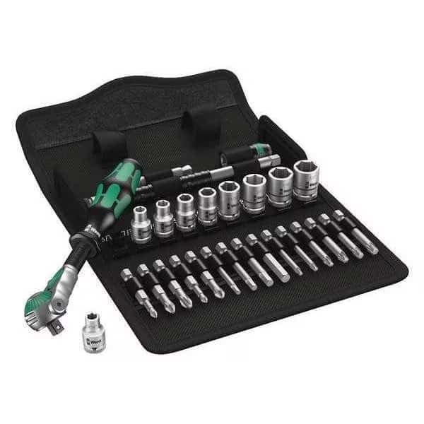1/4" Drive Ratchet Set SAE, Torx(R) 28 Pieces 3/16 in to 1/2 in , Chrome, Wera, Mfr#: 05004019001