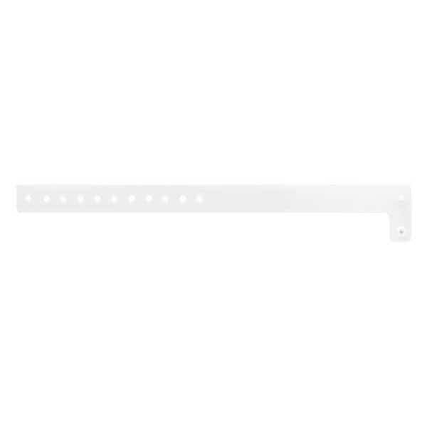 ID Wristband, Vinyl, L-Shaped, White, PK500, IDENTIPLUS, Mfr# V1-09
