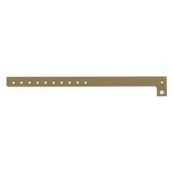 ID Wristband, Plastic, L-Shaped, Gold, PK500