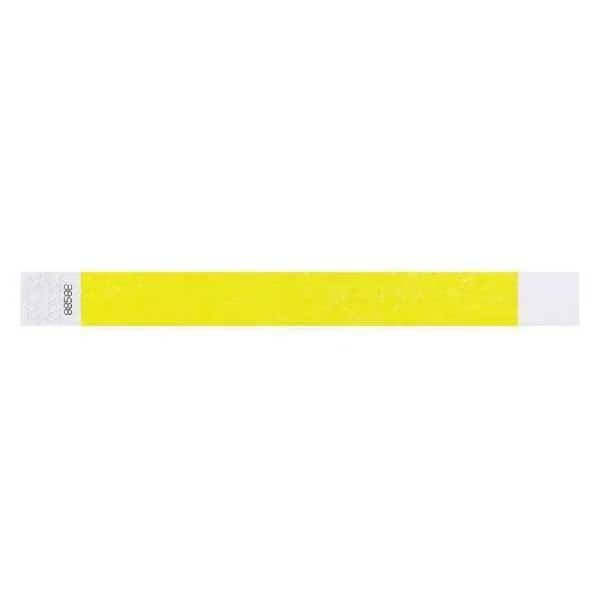 ID Wristband, Adhesive, Yellow, 1in W, PK500