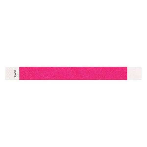 ID Wristband, Adhesive, Pink, 1 in. W, PK500, IDENTIPLUS, Mfr# T2-07