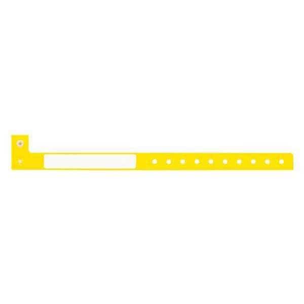 ID Wristband, Yellow, 1-1/4 in. W, PK500