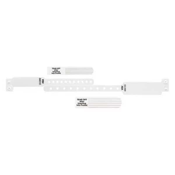 ID Wristband Set, Vinyl, White, PK300