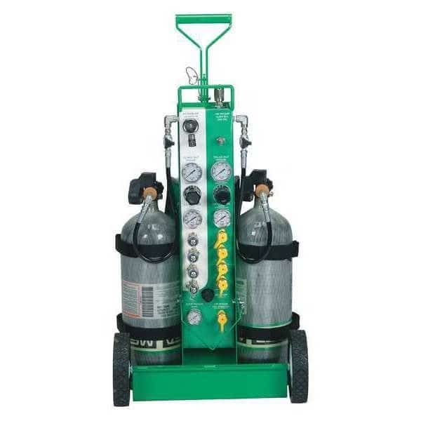 Air Cylinder Cart, Steel, Green