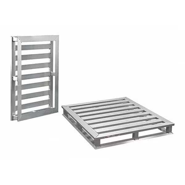 Aluminum Pallet, 48 in L, 48 in W, 5 1/4 in H, 4,000 lb Dynamic