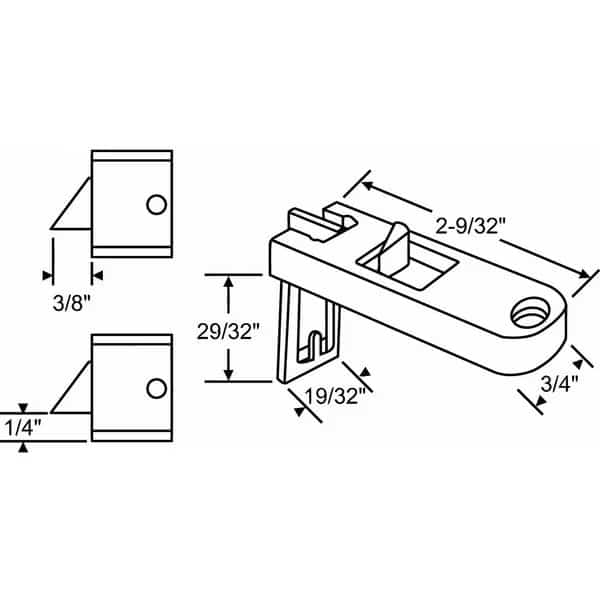 Slide Latch,Tilt Window,2-9/32" L, Mfr#: 83-607BA-1, EnjoyTool select