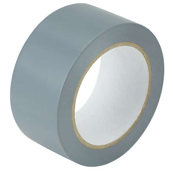 Aisle Marking Tape Vinyl Plastic Gray, 2" W x 36 yd. L, 5 mil Thick
