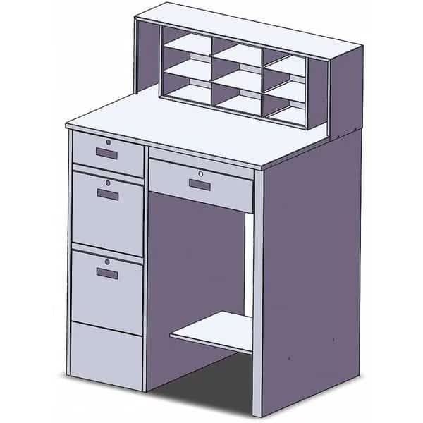 Stationary File Workstation, 39" Wx55" H, EnjoyTool select, Mfr# 453J53