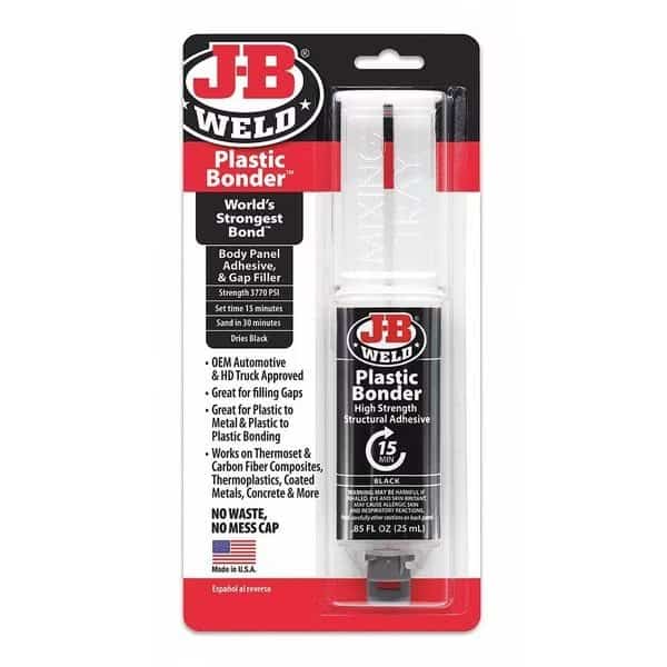 Construction Adhesive, MinuteWeld Series, Black, 25 mL, Syringe, 1:01 Mix Ratio