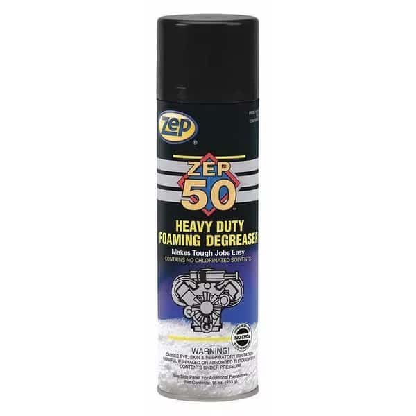 Zep 50 Engine Cleaner and Degreaser, 20 oz Aerosol Spray Can, Solvent Based, 12 Pack
